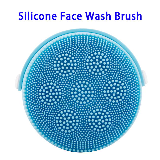 CE ROHS FCC Approved Waterproof USB Silicone Face Cleaning Massager (Blue)