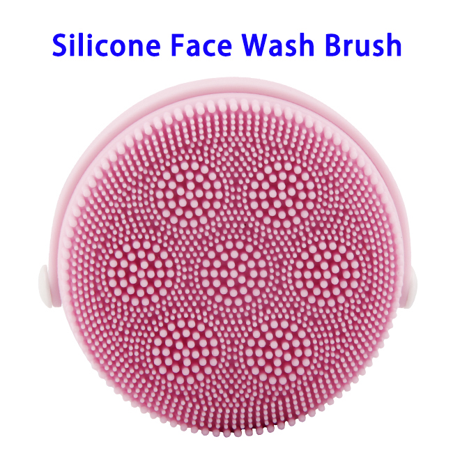 CE ROHS FCC Approved Waterproof USB Silicone Face Cleaning Massager (Pink)