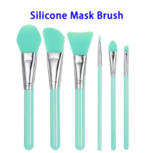 6pcs Portable Facial Silicone Mask Brush Set (Green)