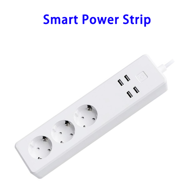 3 EU Outlets 4 USB Ports WIFI Smart Power Strip Socket