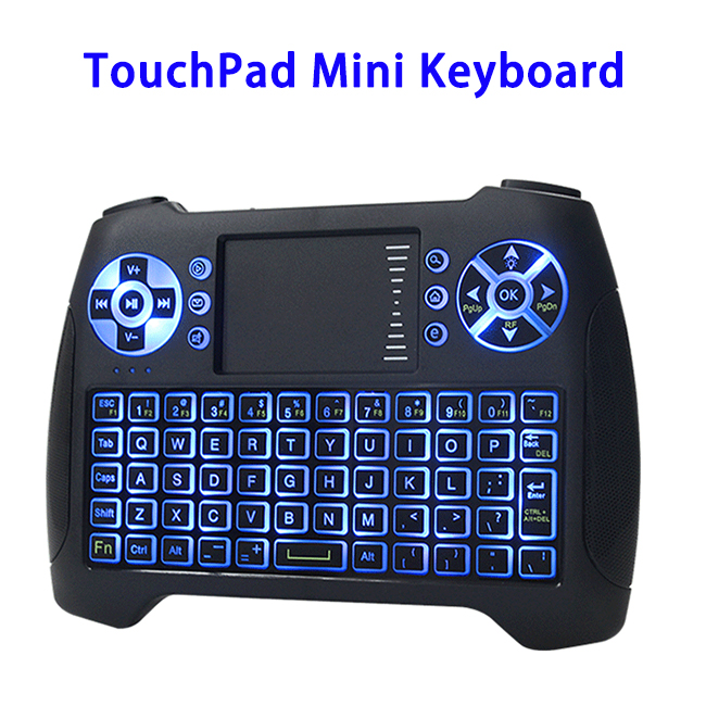 2.4G USB Rechargeable Backlight Wireless Keyboard with Touchpad Mouse