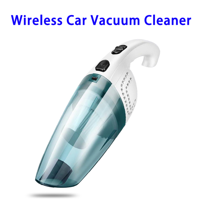 CE ROHS FCC Approved Portable USB Rechargeable Wireless Car Vacuum Cleaner (White)