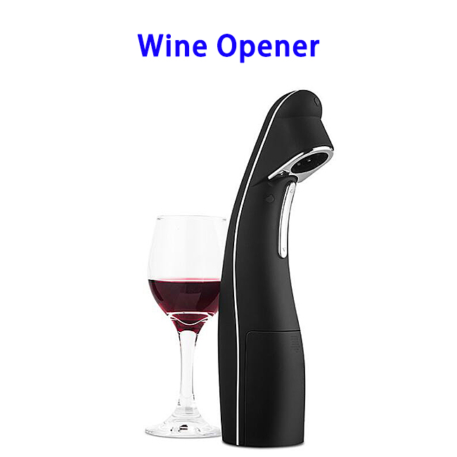  Electric Automatic Intelligent Cordless Bottle Corkscrew Wine Opener(Black)