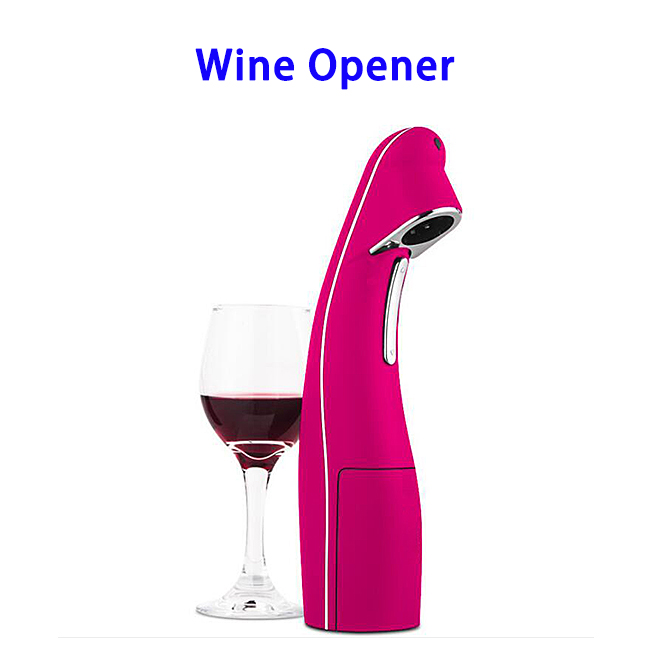  Electric Automatic Intelligent Cordless Bottle Corkscrew Wine Opener(Pink)
