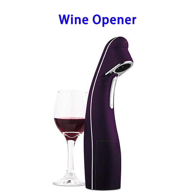  Electric Automatic Intelligent Cordless Bottle Corkscrew Wine Opener(Purple)