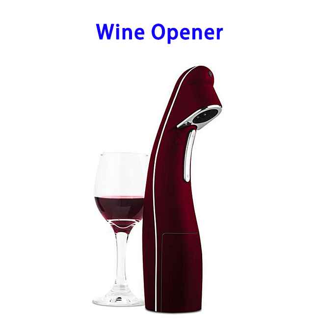  Electric Automatic Intelligent Cordless Bottle Corkscrew Wine Opener(Burgundy)