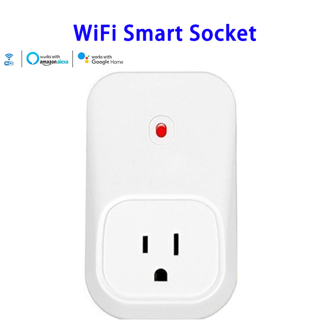 CE ROHS Approved Remotely Control Mini WiFi Plug Smart Socket (US Plug)