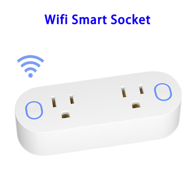 FCC UL Approved Creative Double Plug Design Smart Plug WiFi Socket