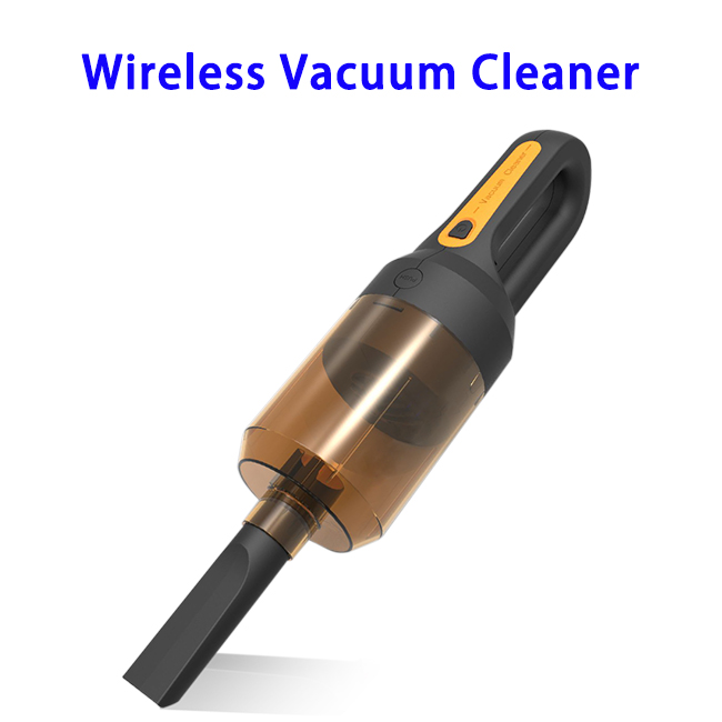 DC-5V 45W Mini Portable Wet and Dry Wireless Car Vacuum Cleaner (Yellow)