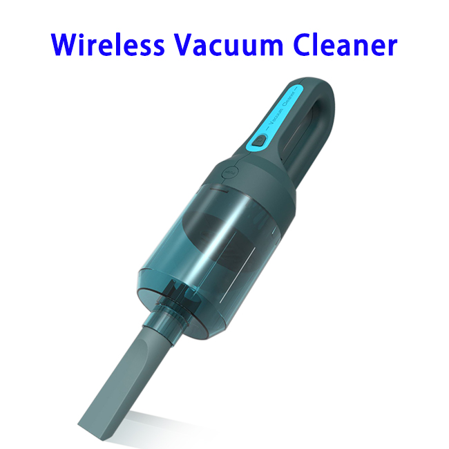 DC-5V 45W Mini Portable Wet and Dry Wireless Car Vacuum Cleaner (Blue)