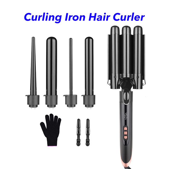Professional One-Step Hair Dryer and Volumizer Hot Air Brush Hair Curler Electric Curly Hair Brush(Black)
