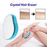 Painless Magic Crystal Glass Hair Remover Crystal Hair Remover for Women and Men(Cyan)