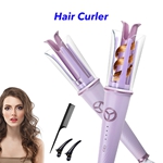 Anti-tang Auto Hair Curling Iron Wand Automatic Hair Curler(Purple)