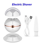 Electric Head Shaver for Bald Head USB Rechargeable Waterproof Hair Trimmer for Wet and Dry (White)