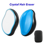 Reusable Painless Body Groomer Hair Remover Fast Easy Skin Exfoliator Nano Crystal Hair Eraser (blue)