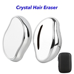 Reusable Painless Body Groomer Hair Remover Fast Easy Skin Exfoliator Nano Crystal Hair Eraser (silver)