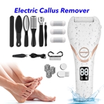 Rechargeable Foot Scrubber Electric Callus Remover Shaver Foot File for Feet Cracked Heels and Dead Skin (White)
