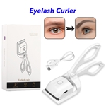 Long Lasting Natural Lashes Electric Lash Curler Heated Eyelash Curler(White)