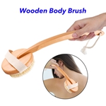 Bristle Exfoliating Massage Brush Shower Bath Dry Natural Boar Body Brush Set with Detachable Cellulite Brush