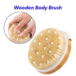Eco Friendly Natural Bamboo Wood Wet and Dry Body Exfoliator Bath Shower Brush Dry Dead Skin Exfoliating Bath Brushes