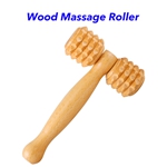 Multi-functional T Shaped Massage Roller Head Facial Massager Wood Maderoterapy Massage Tools