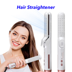 2 In 1 Hair Straightener and Curler Flat Iron Air Flow Hair Straightener with Cooling Function(White)