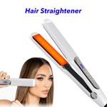 Fast Heating 2 in 1 Hair Curling Iron Professional Flat Iron Hair Straightener(White)