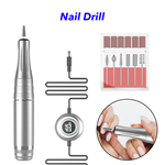 Nail Salon Tool Professional Electric Portable Nail Drill(Silver)