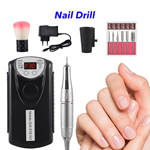 30000Rpm Portable Professional Electric Nail Drill Machine(Black)
