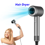 Salon Fast Drying 110,000RPM High-speed Negative ionic Hair Blow Dryer Professional Ionic Hair Dryer（Grey)