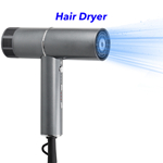 New 110000 RPM High Speed 1600W DC Motor Ionic Blow Dryer  Hairdryer Ion Hair Dryer(Grey)