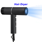 New 110000 RPM High Speed 1600W DC Motor Ionic Blow Dryer  Hairdryer Ion Hair Dryer(Black)