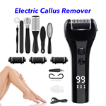 New Electric Rechargeable Callus Removal Electronic Foot File Pedicure Tools Waterproof Callus Remover(Black)