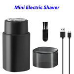 Portable Metal Hair Remover Electric Razor Painless Mini Shaver for Men (black)