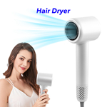 Powerful Fast Drying 110000rpm Ionic Hair Dryer Portable Blow Dryer Fast Dry Low Noise Blow Dryer （White)