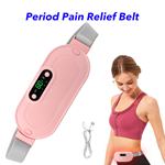 Smart Portable Menstrual Cramp Period Pain Relief Heating Massage Belt for Women (Pink)
