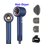 Powerful Fast Drying 110000rpm Ionic Hair Dryer Blow Dryer Fast Dry Low Noise Blow Dryer(Blue)