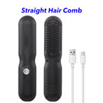 Cordless Hair Straightener Brush Rechargeable Hot Comb Wireless Hair Straight Comb