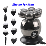 5 In 1 Cordless 7D Waterproof Razor Hair Trimmer Rechargeable High Speed Electric Shaver