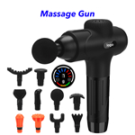 2800RPM New Gun Massager Professional Vibrators 10 Heads Pain Relief Handheld Sports Muscle Massage Gun with LCD