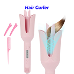 Professional Hair Curler Ceramic Curling Iron Wand Automatic Rotating Hair Curler With Cold Air Function