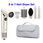 New Launch 5 in 1 Hair Styler Professional Hair Dryer 110000Rpm High Speed Blow Dryer Brush Ionic Multi Styler(+Bag Packaging)