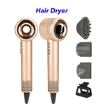 Powerful Fast Drying 110000rpm Ionic Hair Dryer Blow Dryer Fast Dry Low Noise Blow Dryer(Gold)