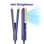 Rapid Heat Up LCD Display High Speed Ionic 2 in 1 Wet to Dry Hair Dryer and Straightener with Air (Blue)