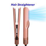 Professional Styling Tool LCD Display 2 in 1 Wet to Dry Hair Dryer and Straightener with High Speed Air (Coral Copper)