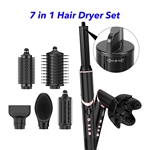 New Launch 7 in 1 Hair Styler Professional Hair Dryer 110000rpm High Speed Blow Dryer Brush Ionic Multi Styler(Black)