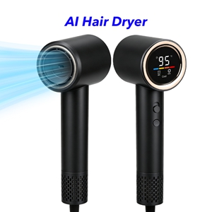 Smart AI Mode Distance Sensing Ionic Hair Dryer with Auto Adjusting Sensor High Speed Hair Blow Dryer (Black)
