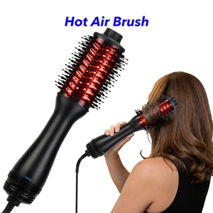 Infrared Blow Dryer Brush Hot Air Brush 4 in 1 Hair Dryer Brush Portable One-Step Hair Dryer and Styler