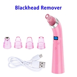 4 in 1 USB Rechargeable Facial Pore Cleaner Blackhead Remover Vacuum (Pink)