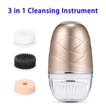 CE ROHS FCC FDA Approved 3 in 1 USB Electric Cleansing Machine (Gold)